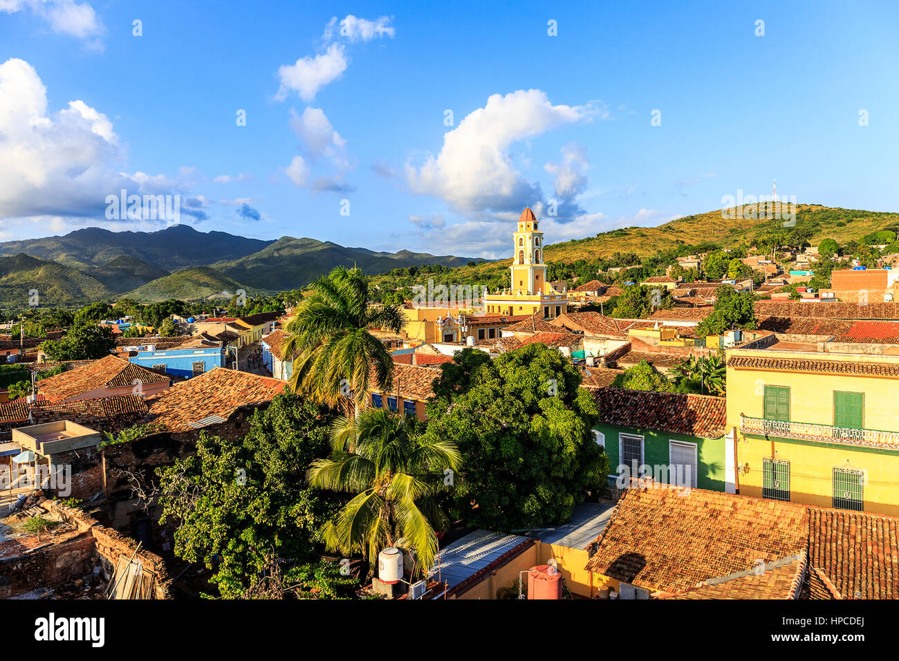 A typical street scene in Trinidad, Cuba Stock Photo