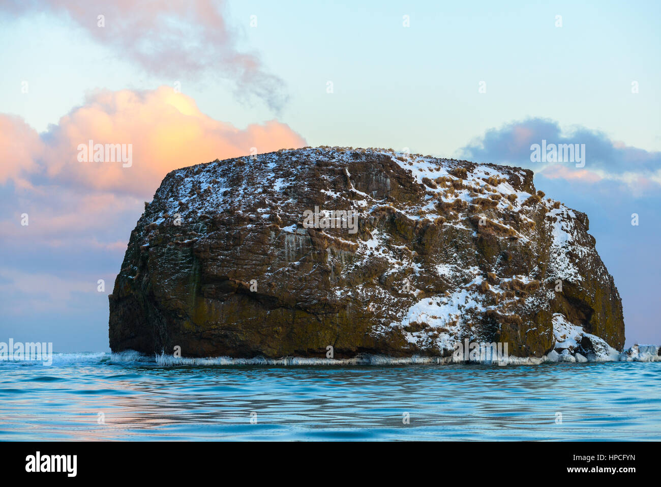 Sea rock in the sunset light, Sakhalin, Russia Stock Photo - Alamy