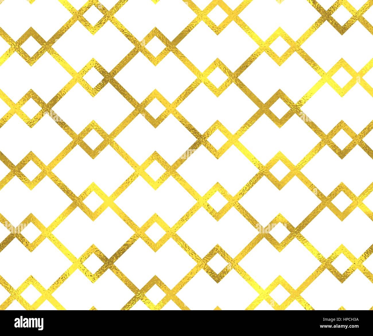 Gold vintage foil geometric seamless pattern background Stock Vector ...
