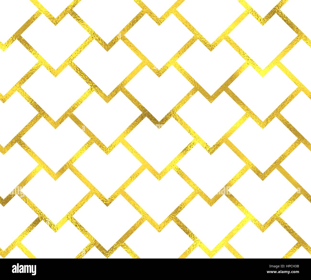 Gold vintage foil geometric seamless pattern background Stock Vector ...