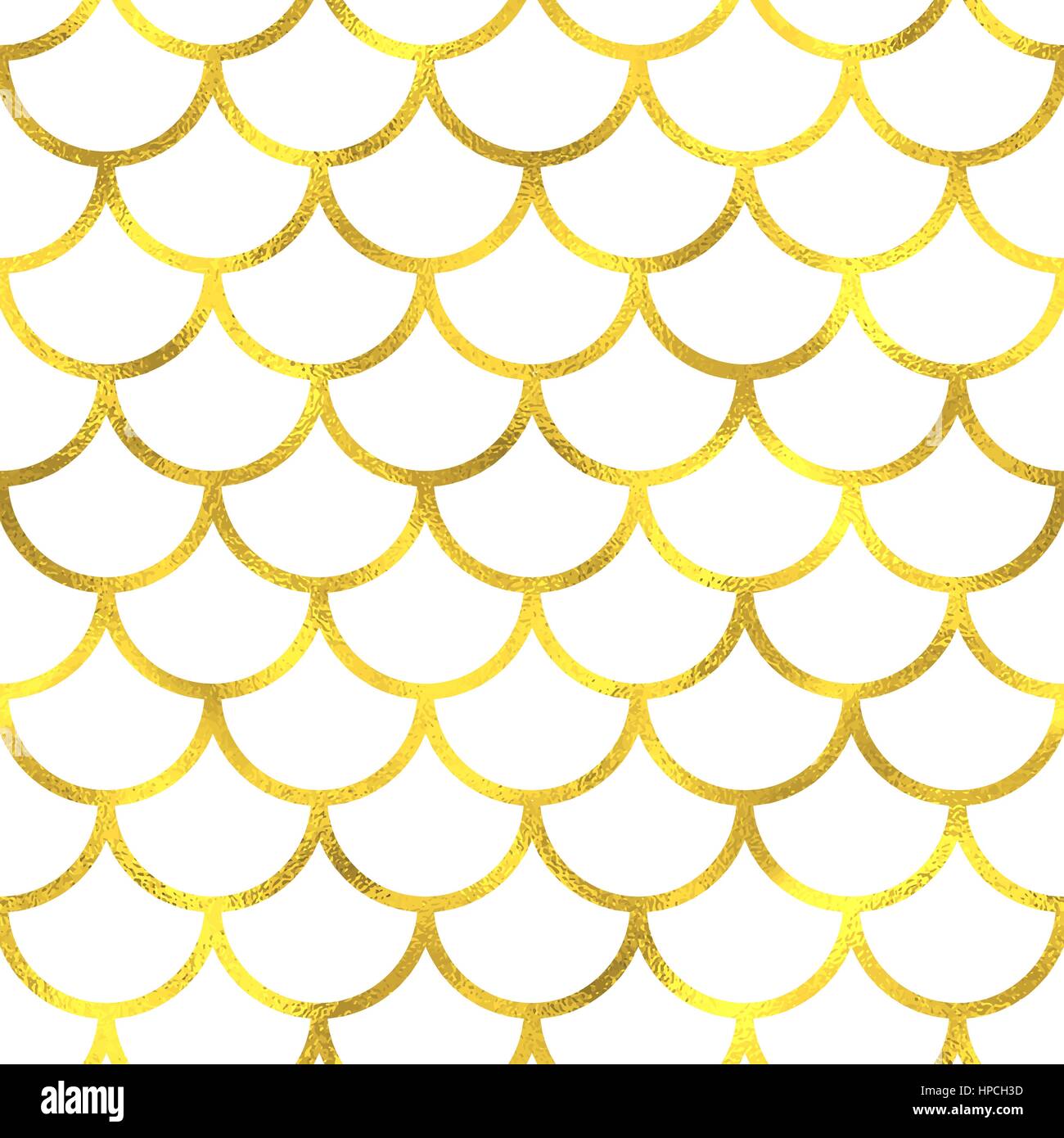 Gold vintage foil japanese waves seamless pattern background Stock ...
