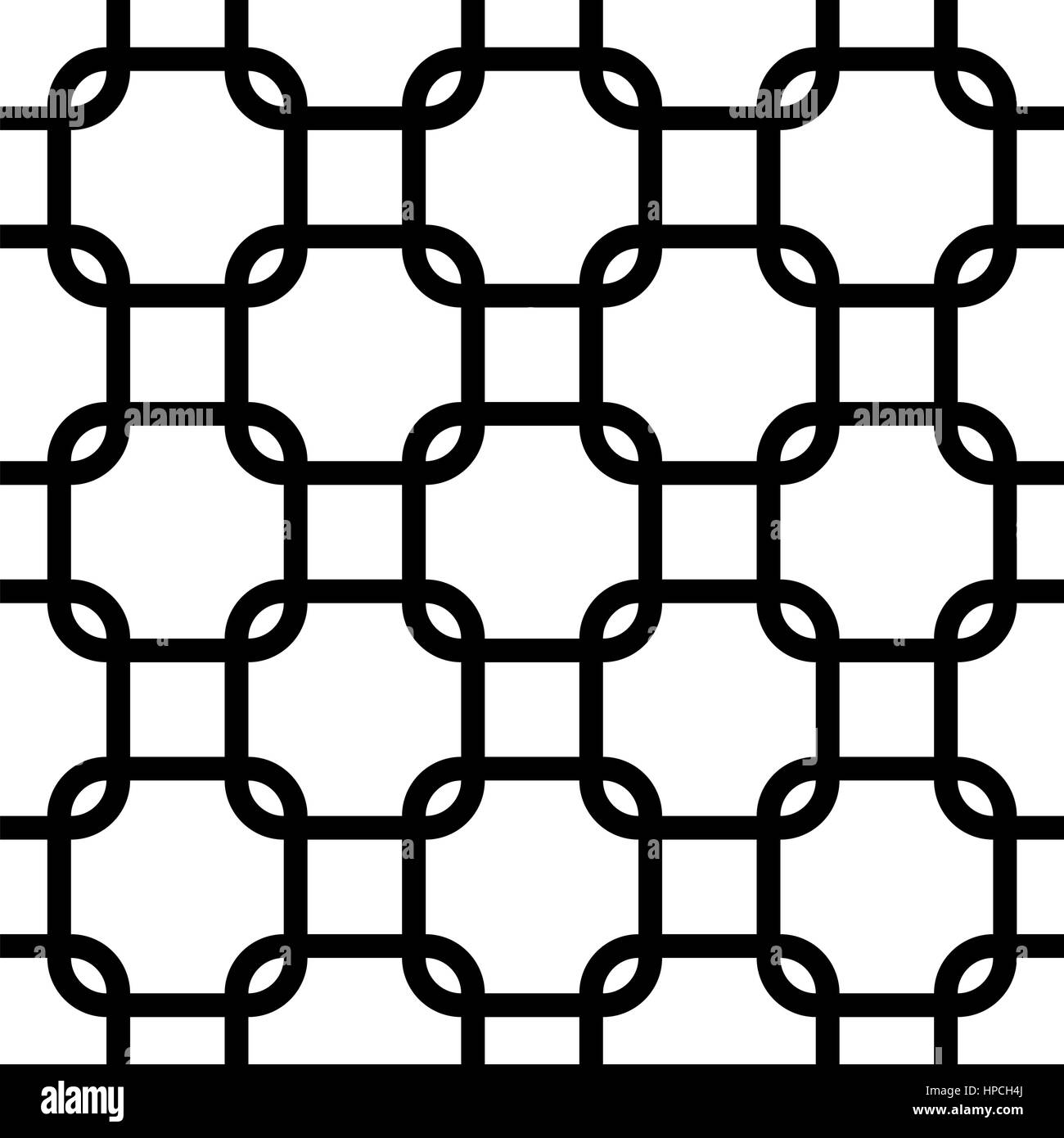 Geometric seamless pattern. Vector retro black and white background ...