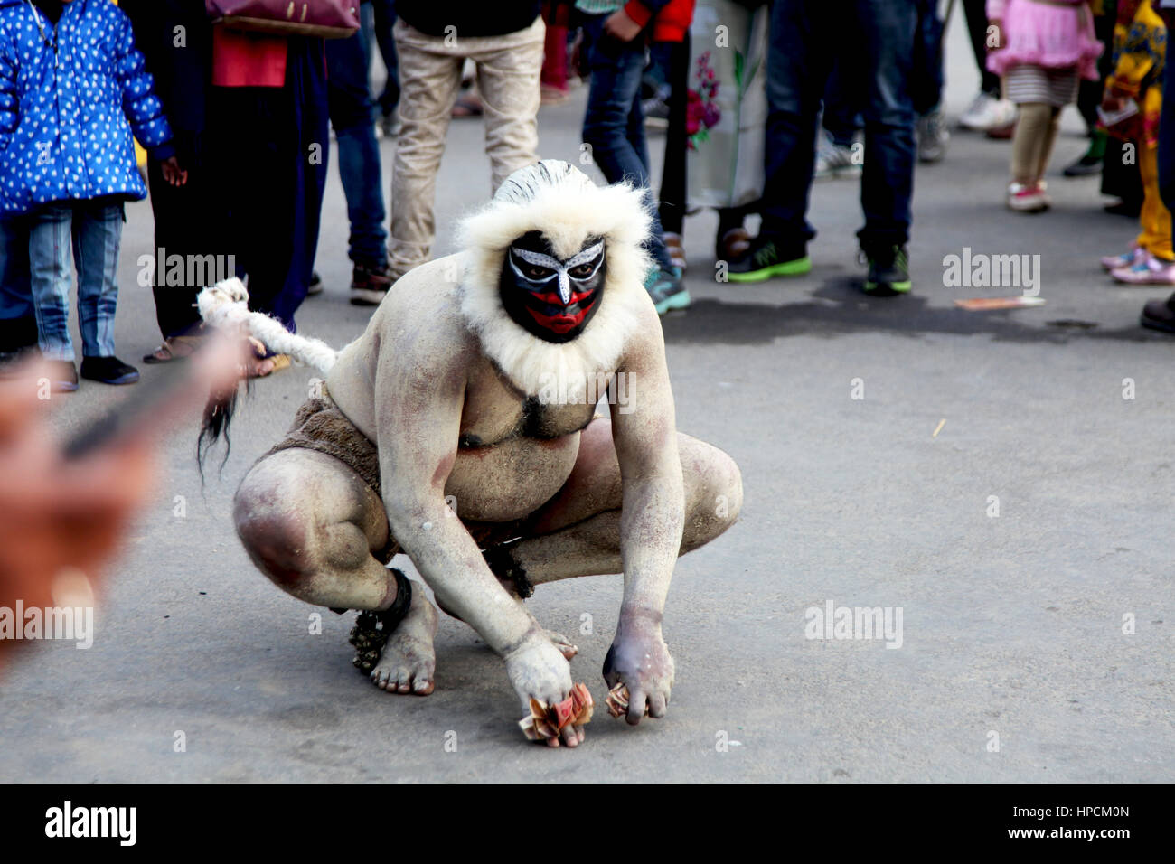Monkey man delhi hi-res stock photography and images - Alamy