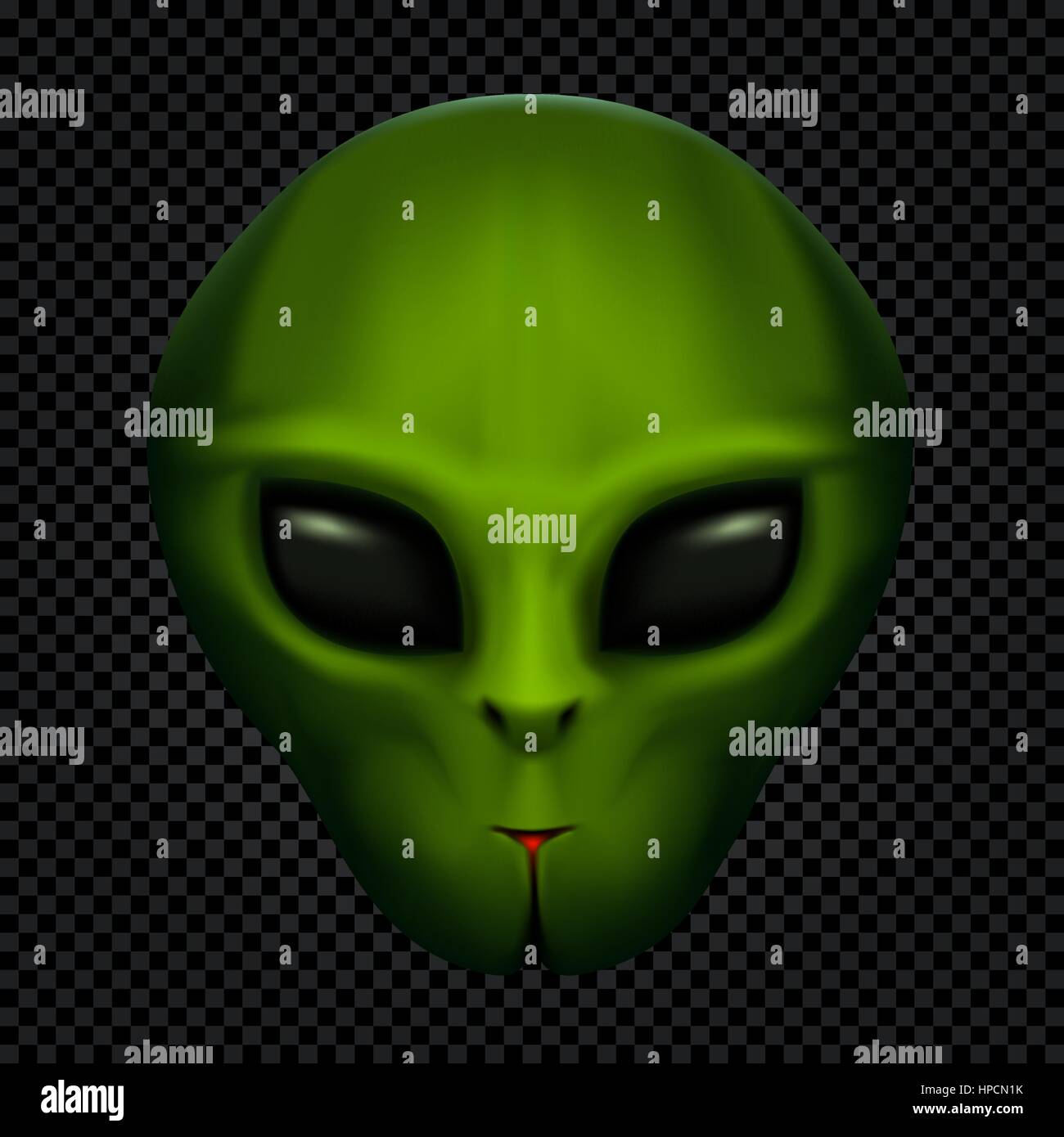 alien in transparent dark Stock Vector