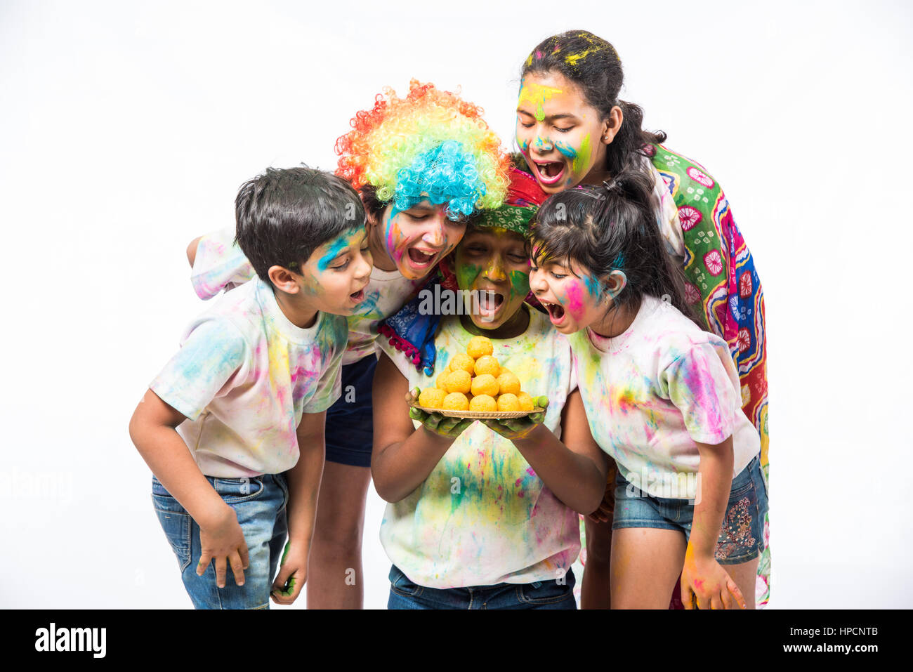 Girl Child Playing Holi Festival Stock Photos Girl Child Playing