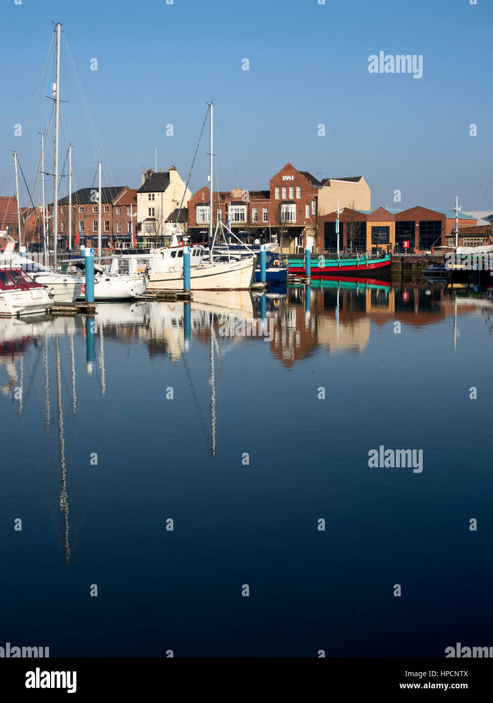 Boats at Hull Marina Hull Yorkshire England Stock Photo Alamy