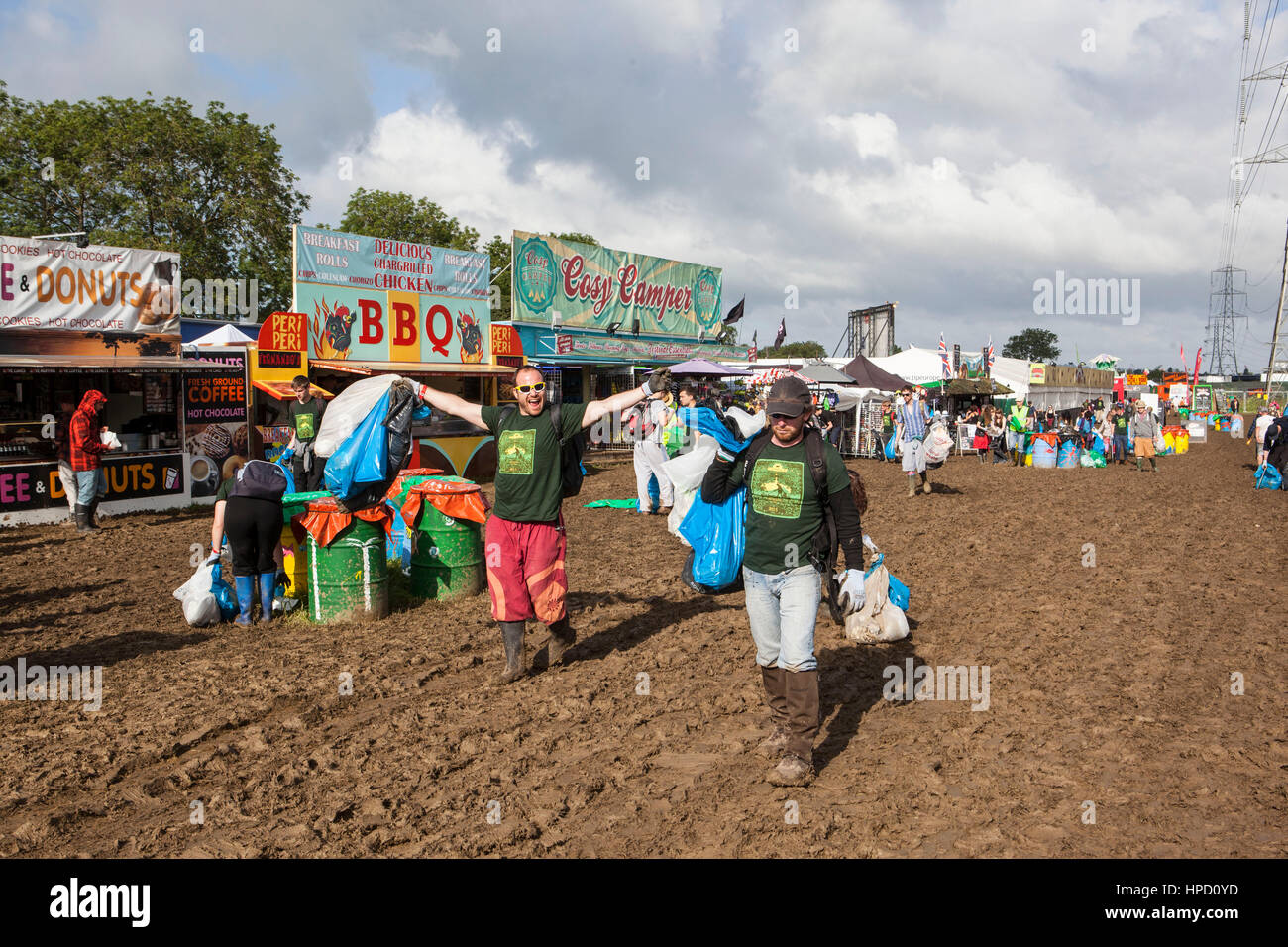 The John Peel litter crew working early saturday morning on day 3 of