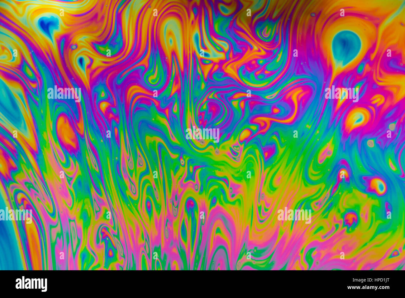 Psychedelic multicolored soap bubble abstract background Stock Photo