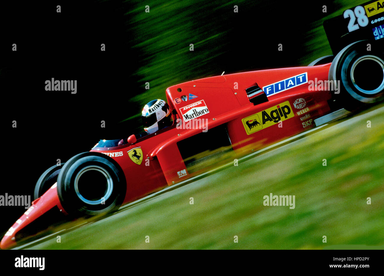 1986 Michele Alboreto Italian Ferrari F186 Osterreichring Austrian GP 2nd Stock Photo