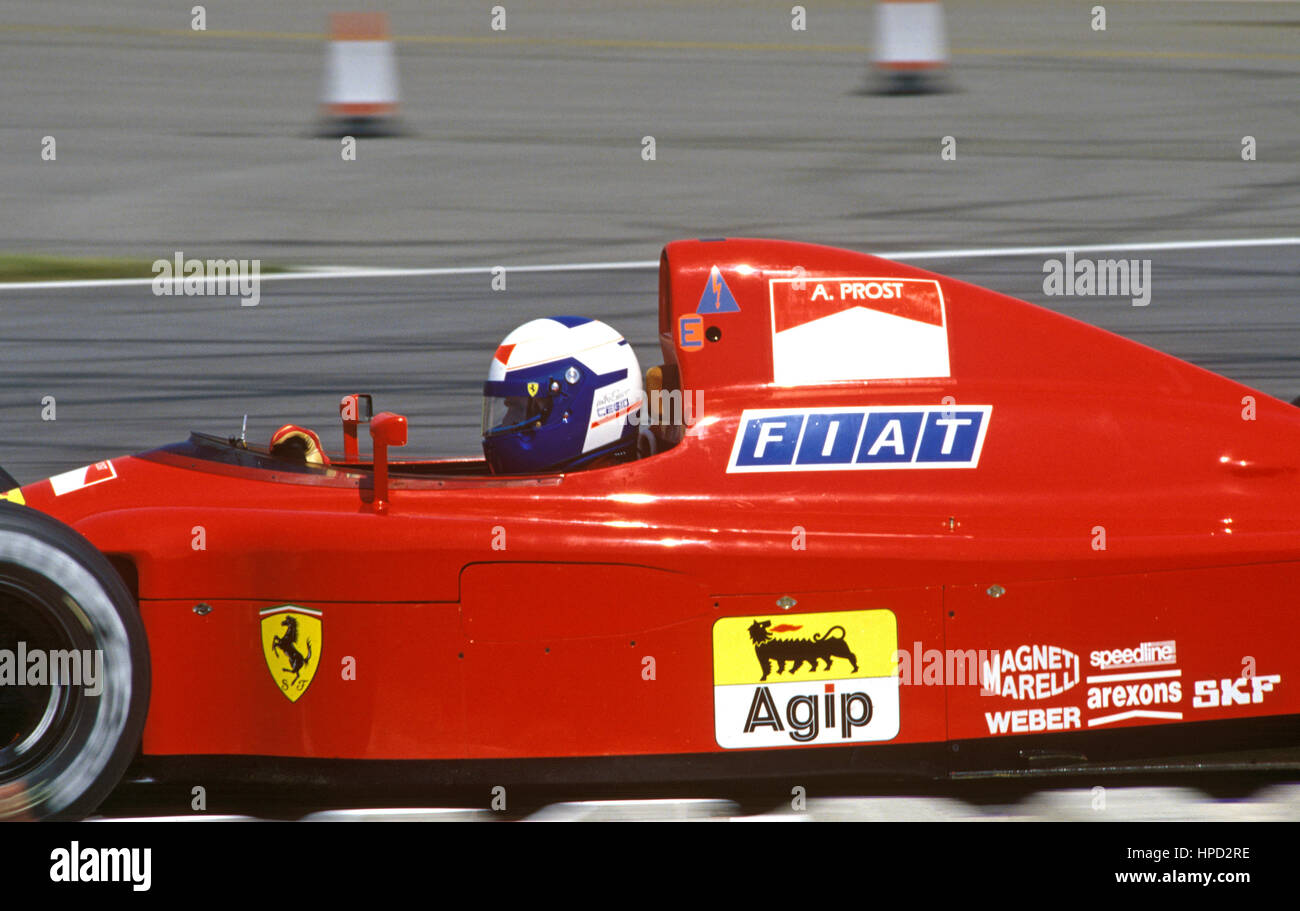 1990 Alain Prost French Ferrari 641 Silverstone British GP 1st Stock Photo