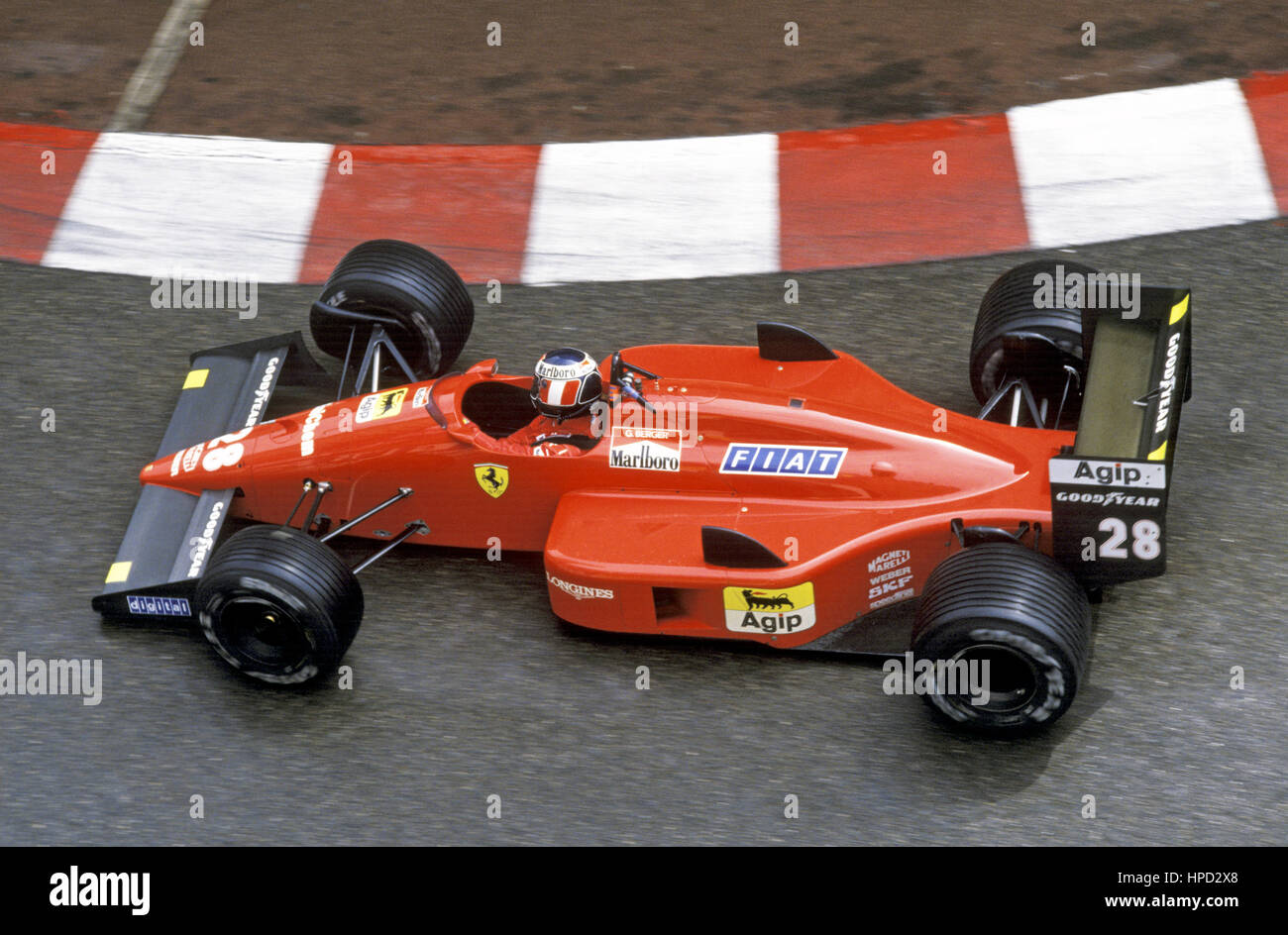 1988 Gerhard Berger Austrian Ferrari F187/88C 2nd Monaco GP Stock Photo