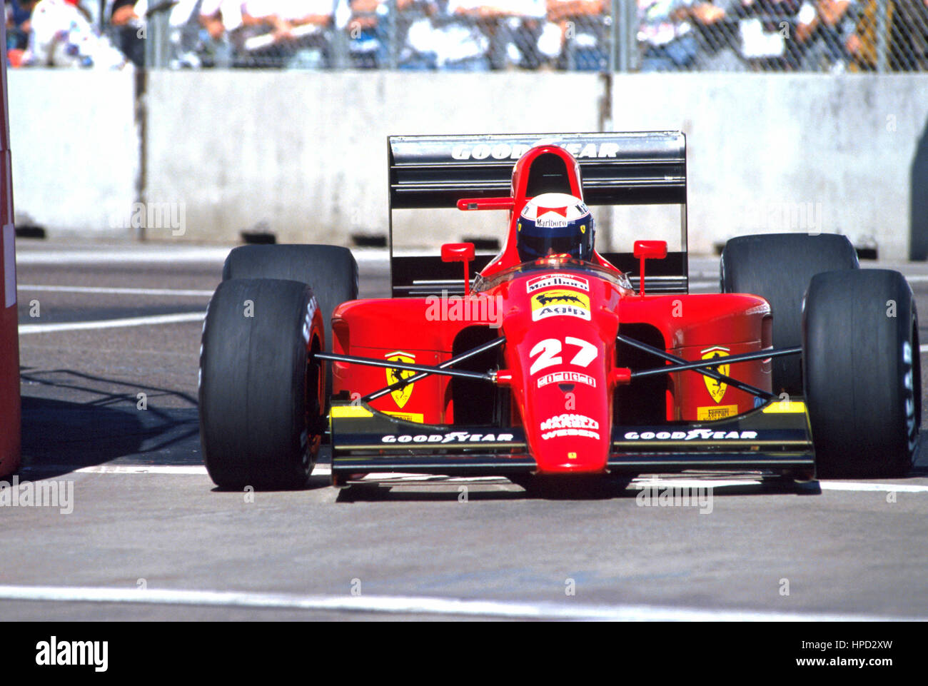1991 Jean Alesi French Ferrari 642 Monaco GP 3rd Stock Photo