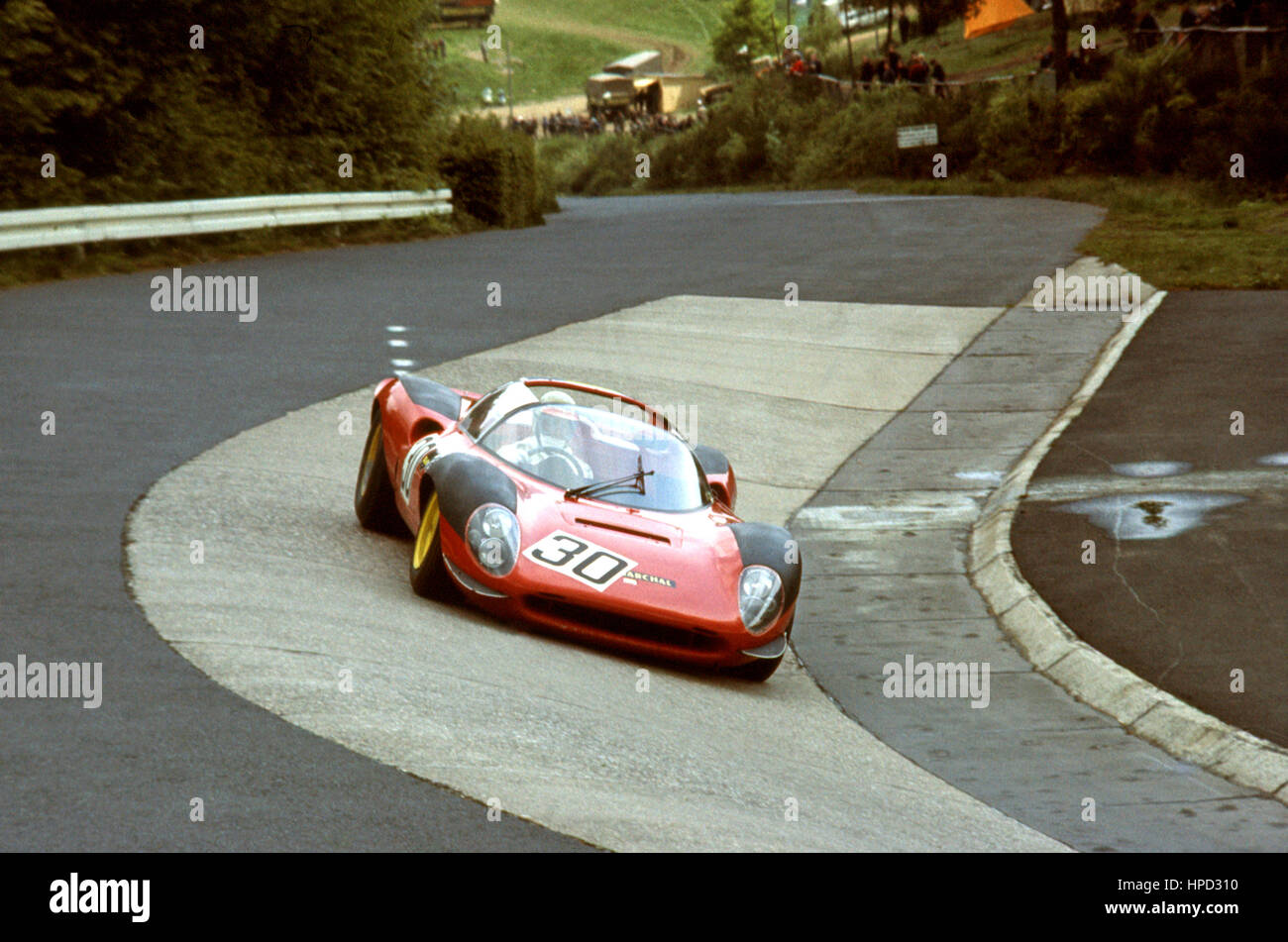 1968 Hans Wangstre Swedish Ferrari Dino 206S Nurburgring 1000Ks dnf Stock Photo