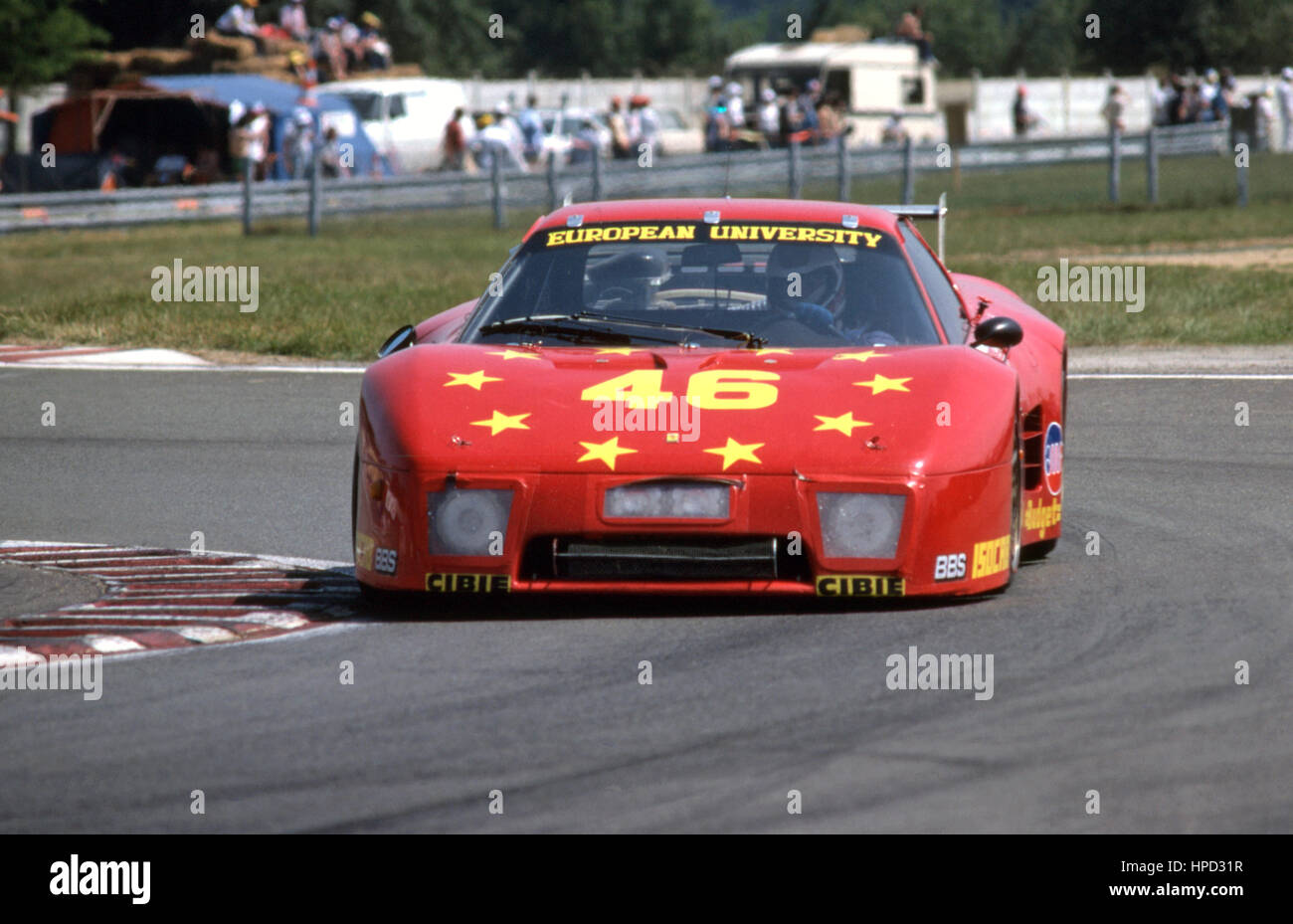 1981 Pierre Dieudonne Belgian Ferrari 512BB LM Le Mans 24 Hours 9th Stock Photo