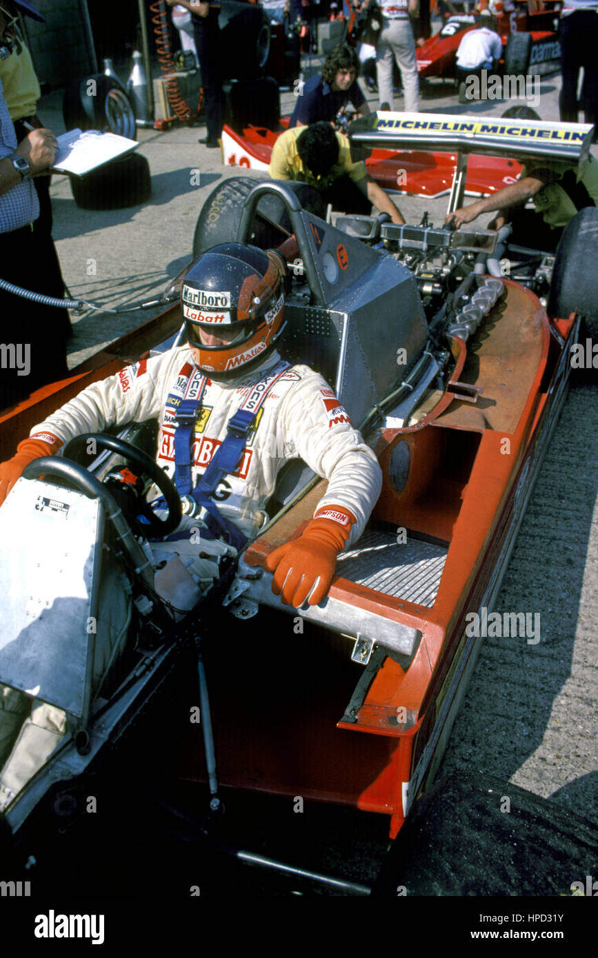 1983 Gilles Villeneuve Canadian Cockpit Ferrari 126C2B Stock Photo