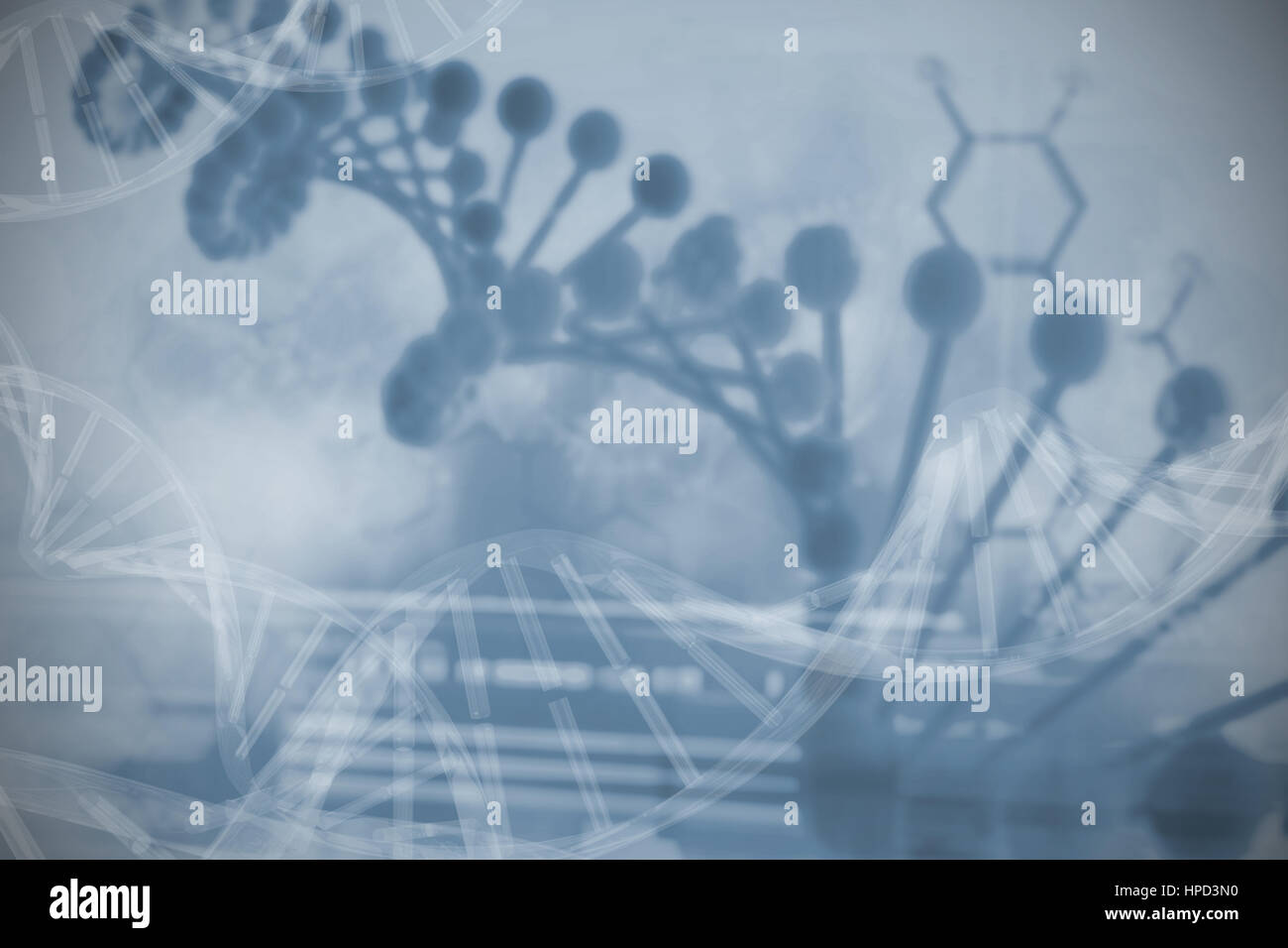 Subtle Dna Helix Pattern Panoramic view of DNA helix pattern on screen against white background ...