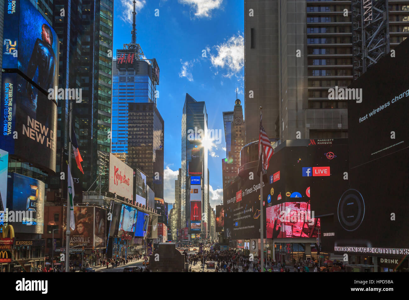 At Times square, New York, New York January 4, 2017. Times square view from Father Duffy square At Times square, New York, New York January 4, 2017. Times square view from Father Duffy square