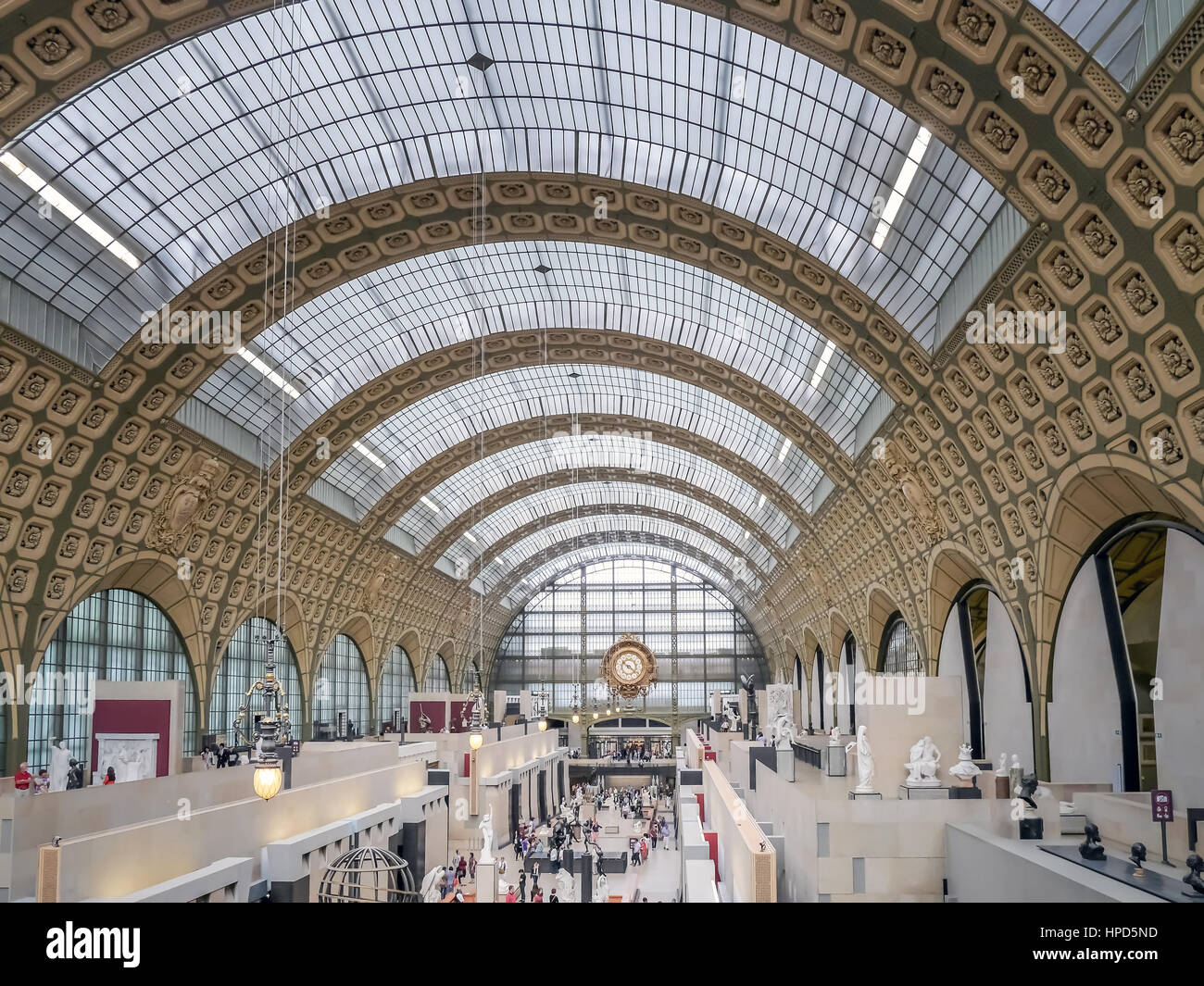 PARIS, FRANCE - 25 AUGUST, 2013 - Main hall of d'Orsay Museum, Paris, France Stock Photo