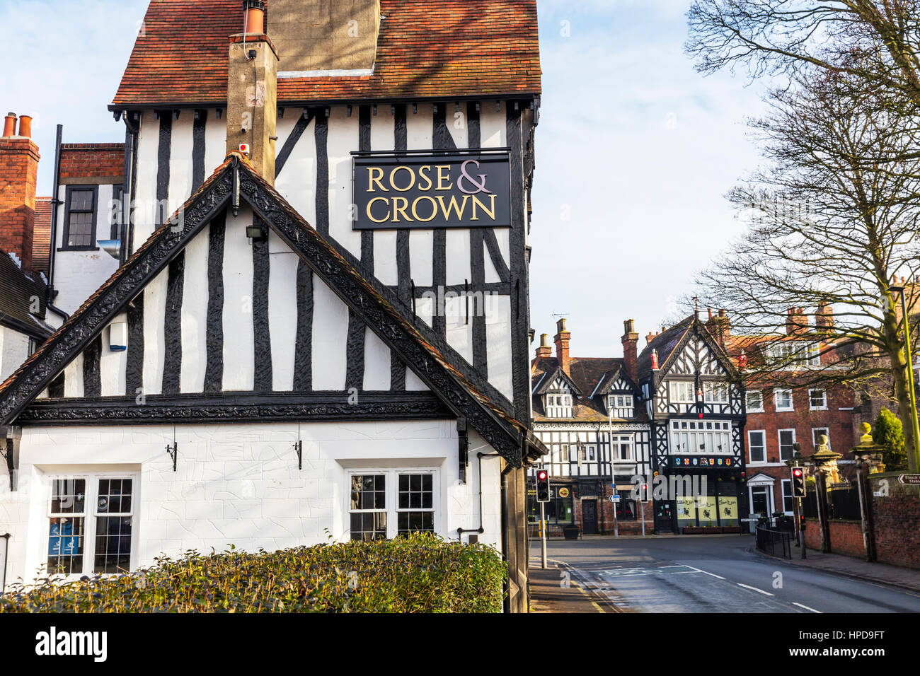 Rose and crown Beverley pub Tudor building architecture Beverley town Yorkshire UK England pubs