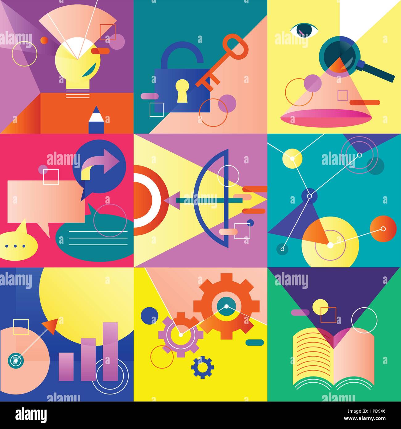 Icon Business Vector Set Colorful Stock Vector Image & Art - Alamy