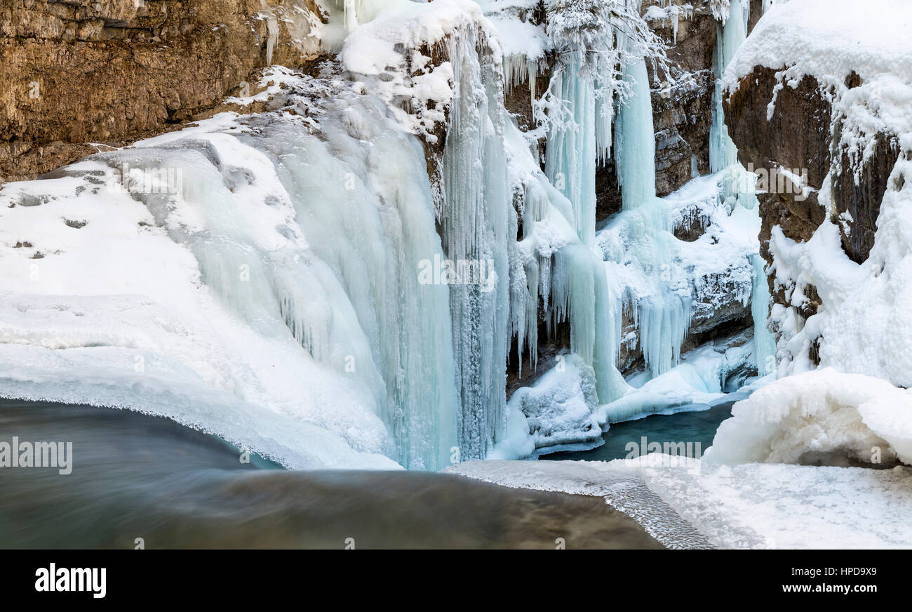 Rissbach Creek, Bavaria, Germany, in winter Stock Photo