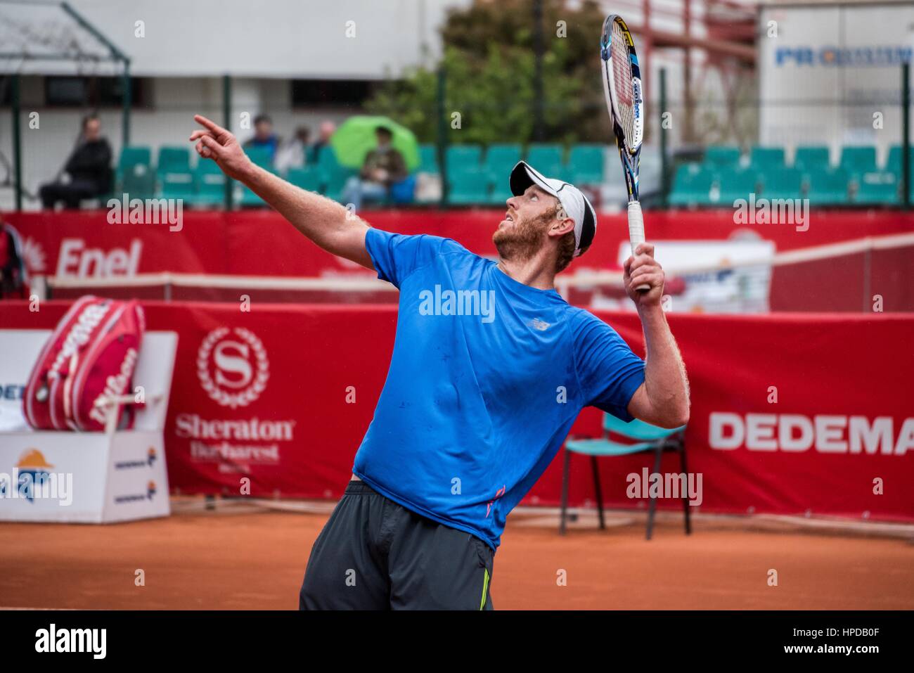April 18, 2015: Chris GUCCIONE AUT in action during the ATP Tournament BRD Nastase Tiriac Trophy at BNR Arenas, Romania ROU.   Photo: Cronos/Catalin Soare Stock Photo
