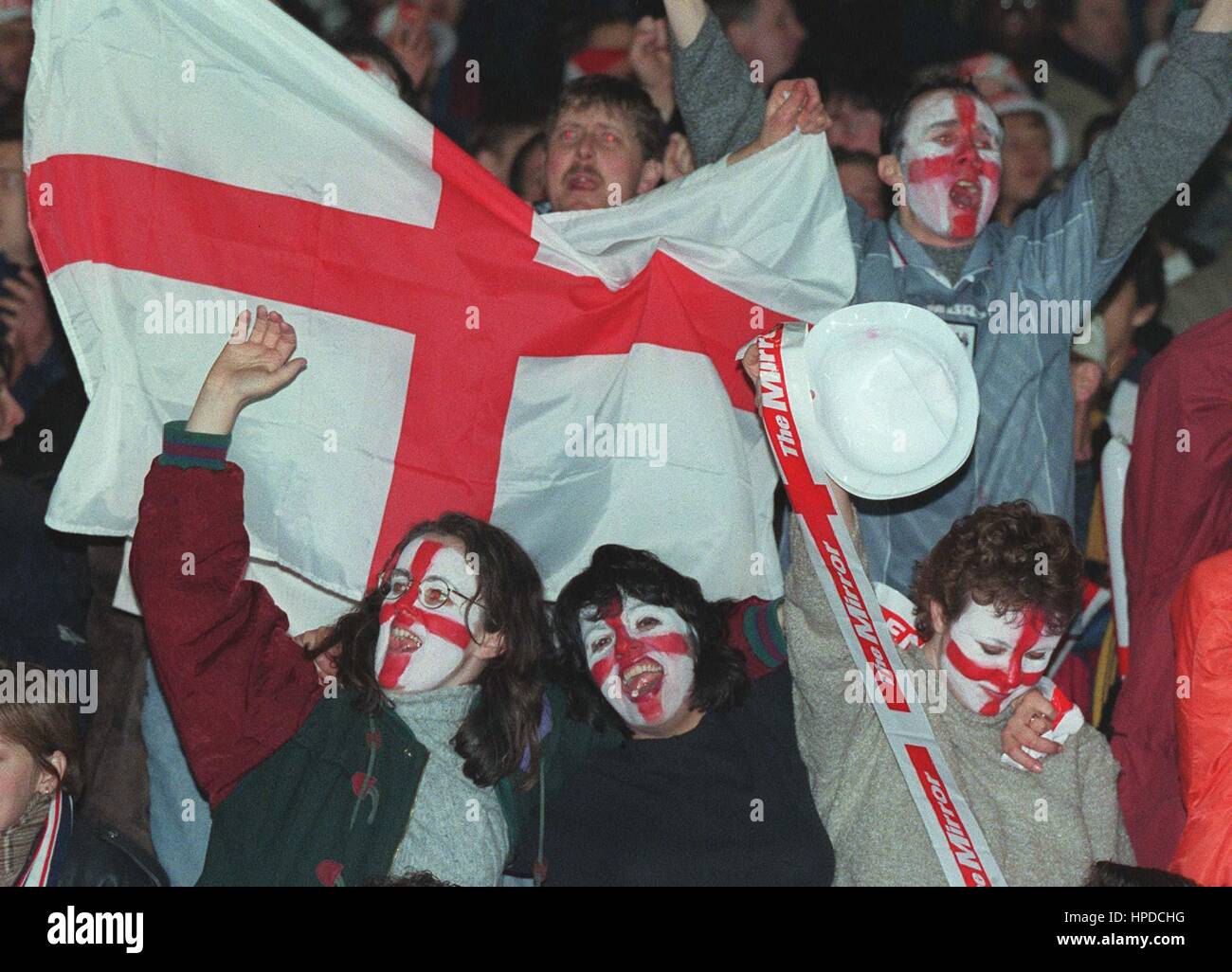 ENGLAND FANS ENGLAND V ITALY 13 February 1997 Stock Photo Alamy