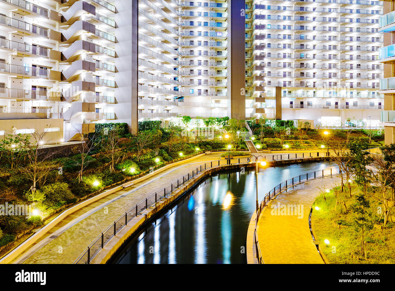 OSAKA, JAPAN JANUARY 21 Luxury modern apartment complex in