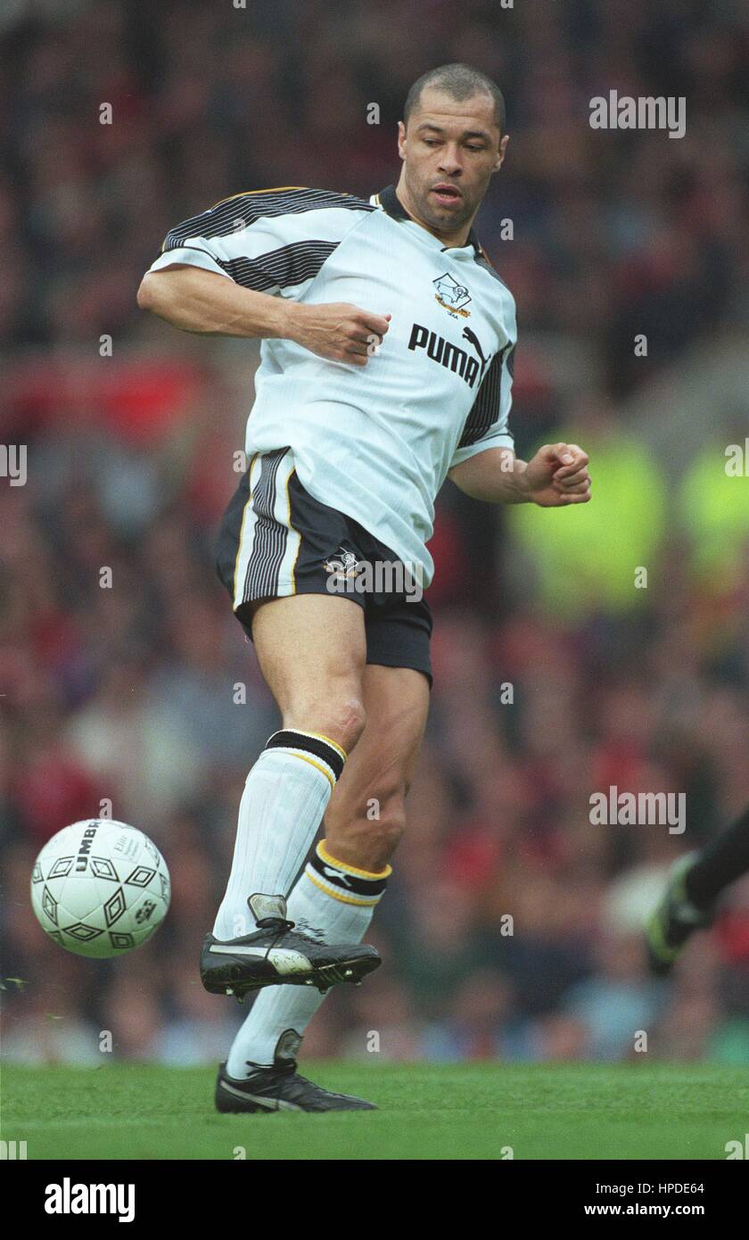 PAUL MCGRATH DERBY COUNTY FC 08 April 1997 Stock Photo Alamy