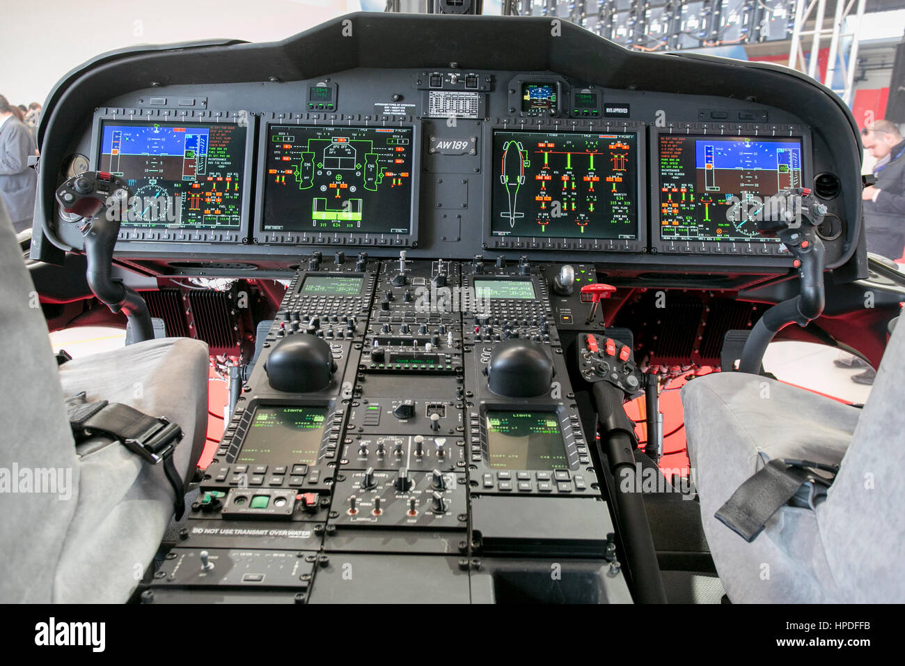 Instrument panel in cockpit of helicopter Stock Photo - Alamy