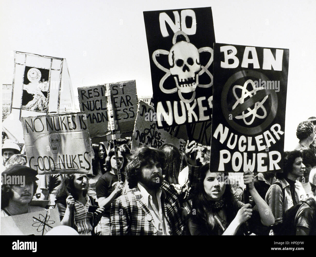 Anti-Nuclear Power and weapons demonstration, Washington, DC, 01/01/1974. Stock Photo