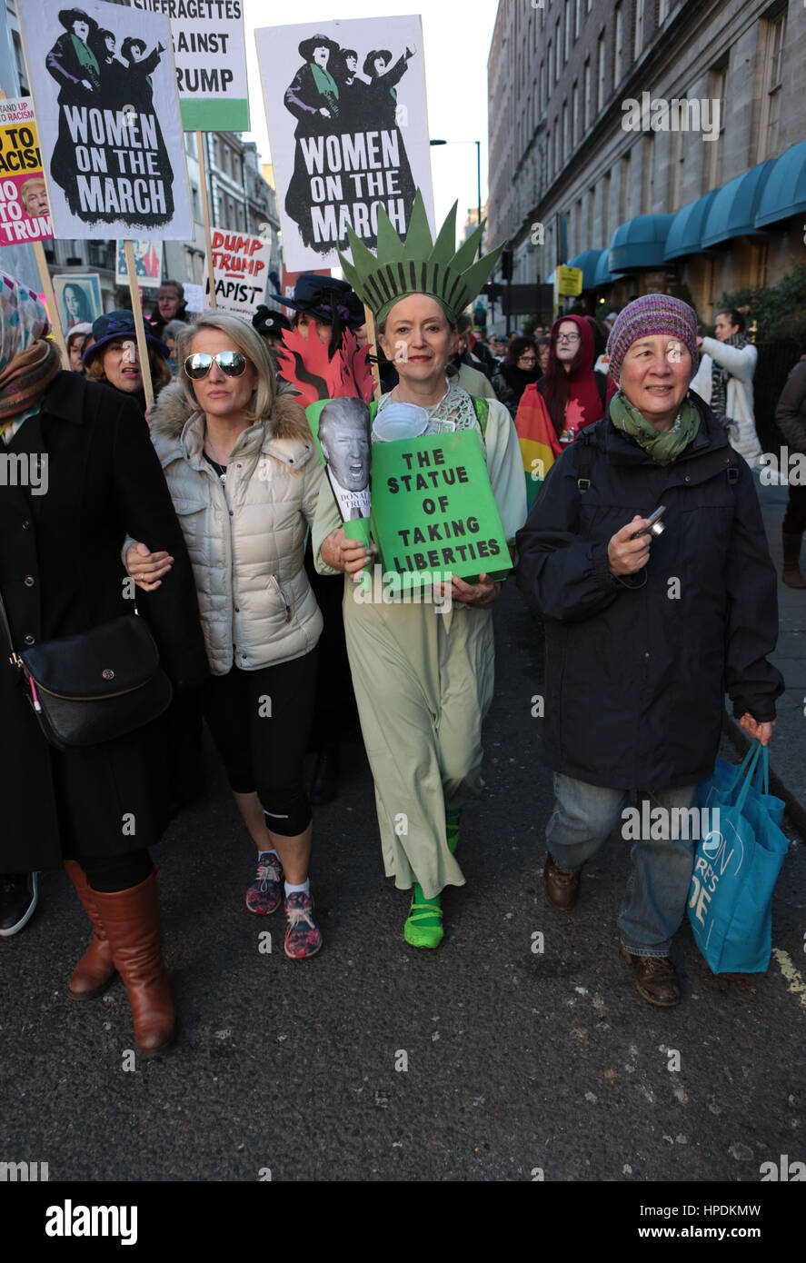 Women's March on London in protest of Donald Trump Featuring ...