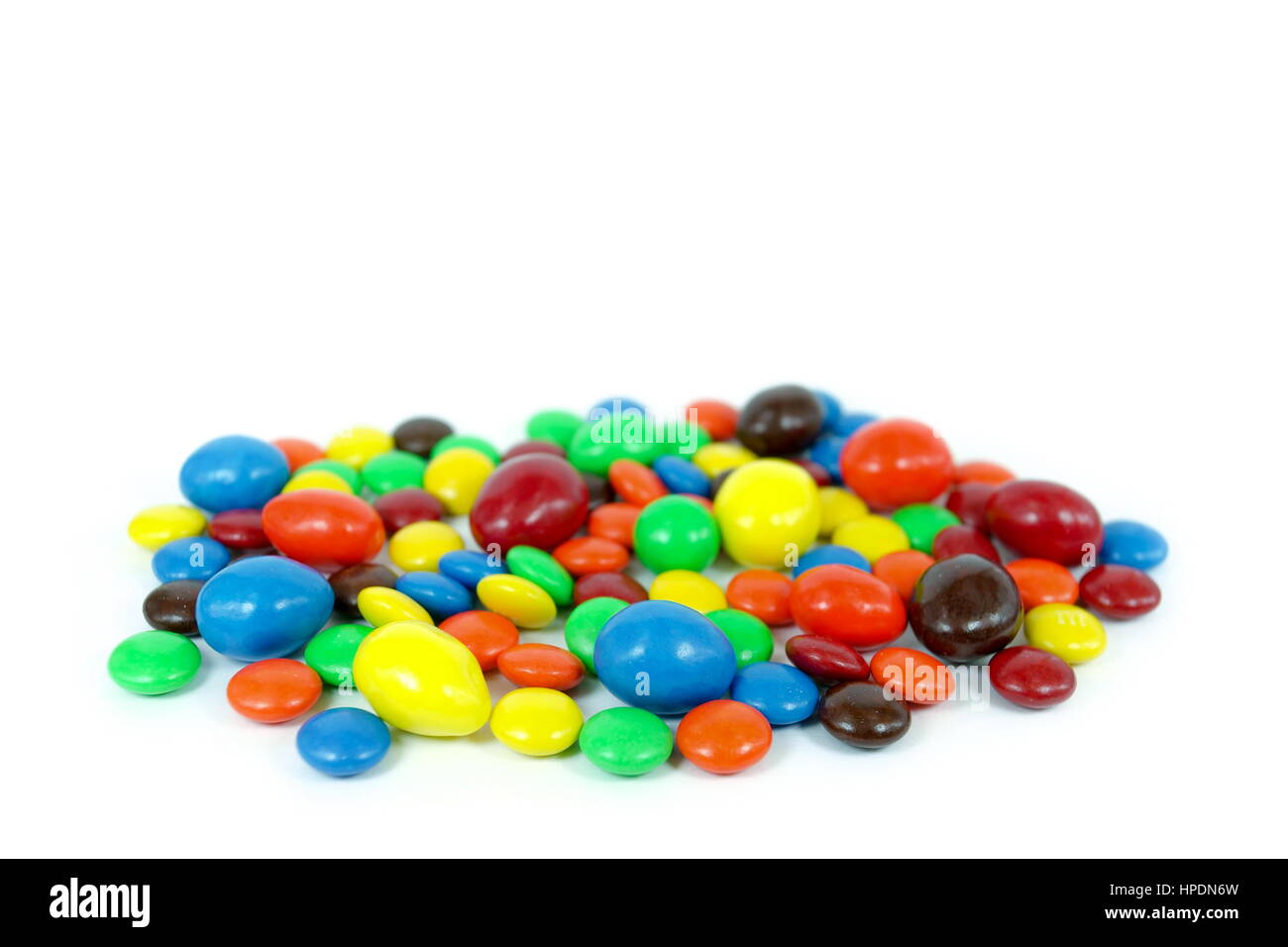 Selective focus Colorful sweet candy isolated on white background Stock ...