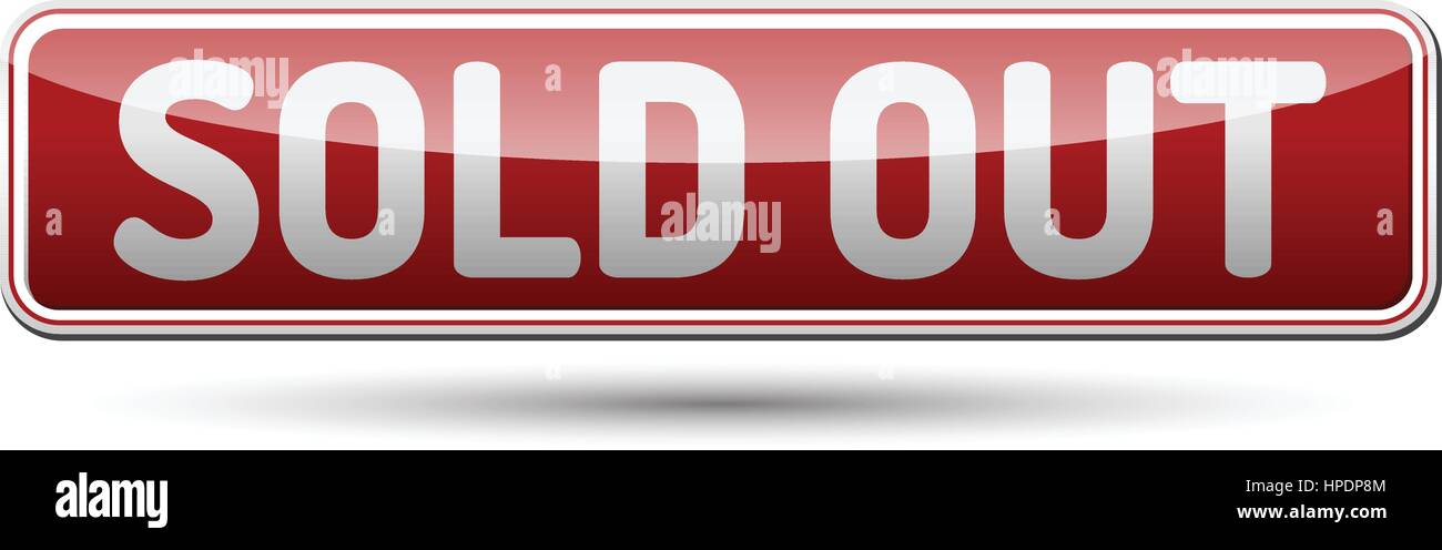 Sold Out Button Stock Vector
