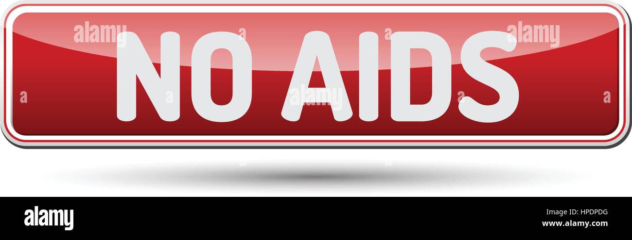 NO AIDS - Abstract beautiful button with text Stock Vector Image & Art ...