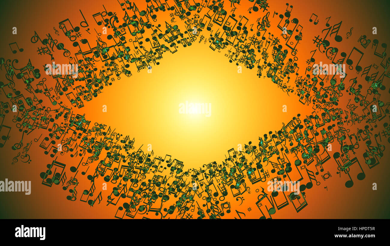Abstract Background with Colorful Music notes Stock Photo - Alamy