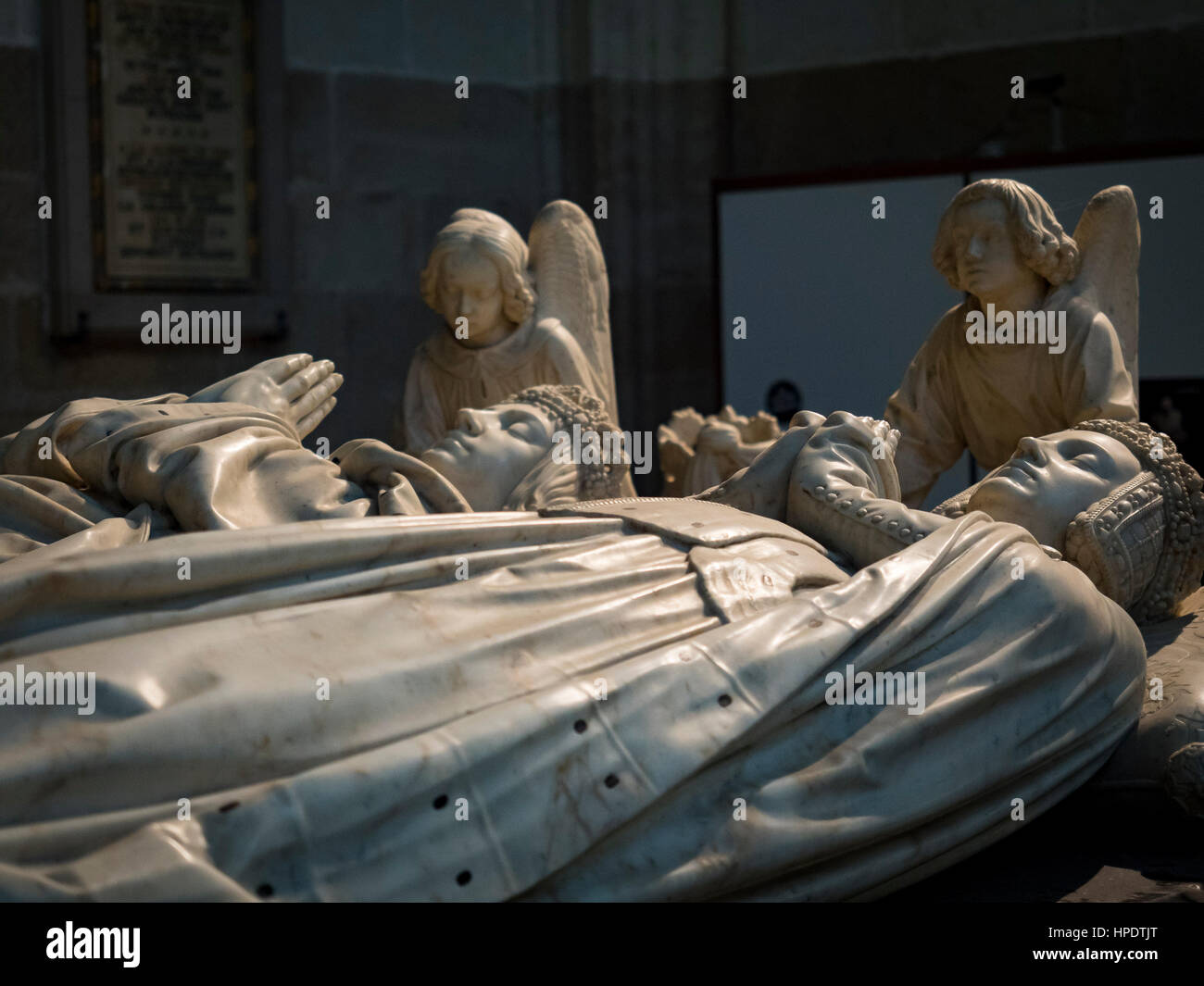 The grave of François II, duke of Brittany and his wife Marguerite de Foix, cathedral Saint-Pierre-et-Saint-Paul, Nantes, France Stock Photo