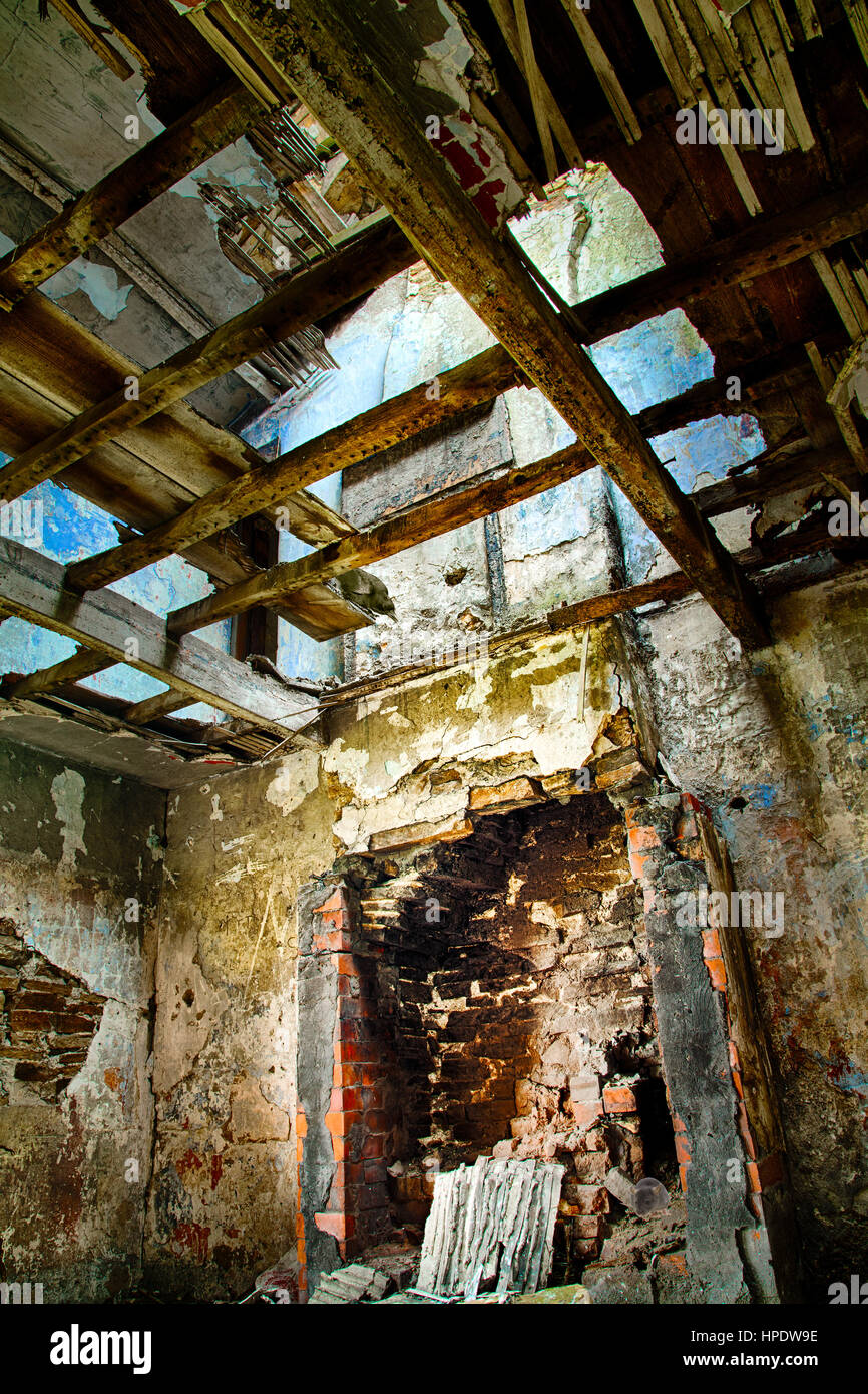 Derelict Cottage Lancashire UK Stock Photo