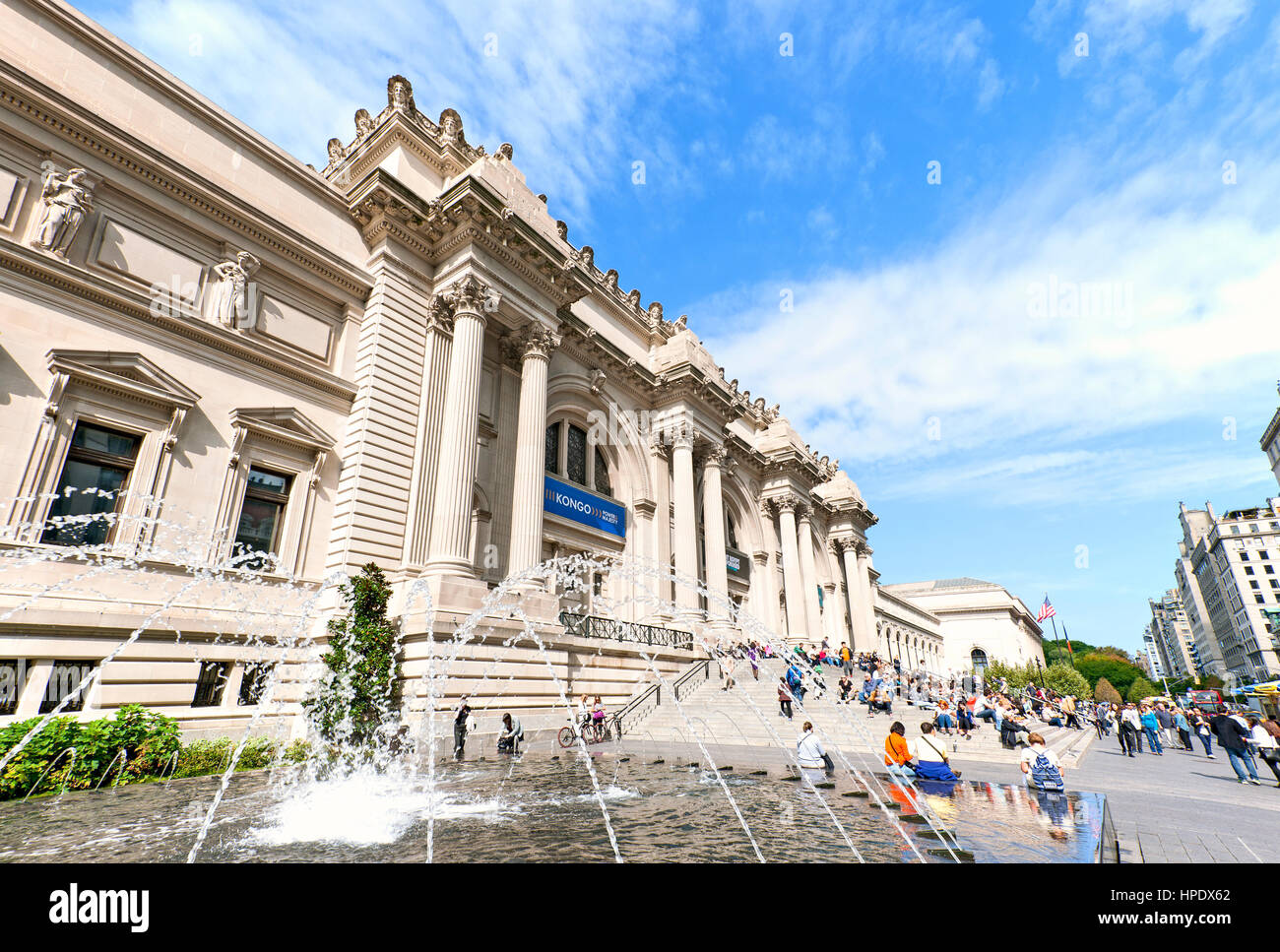 The Metropolitan Museum of Art, the Met Museum Exterior, Fifth Avenue, New York City Stock Photo