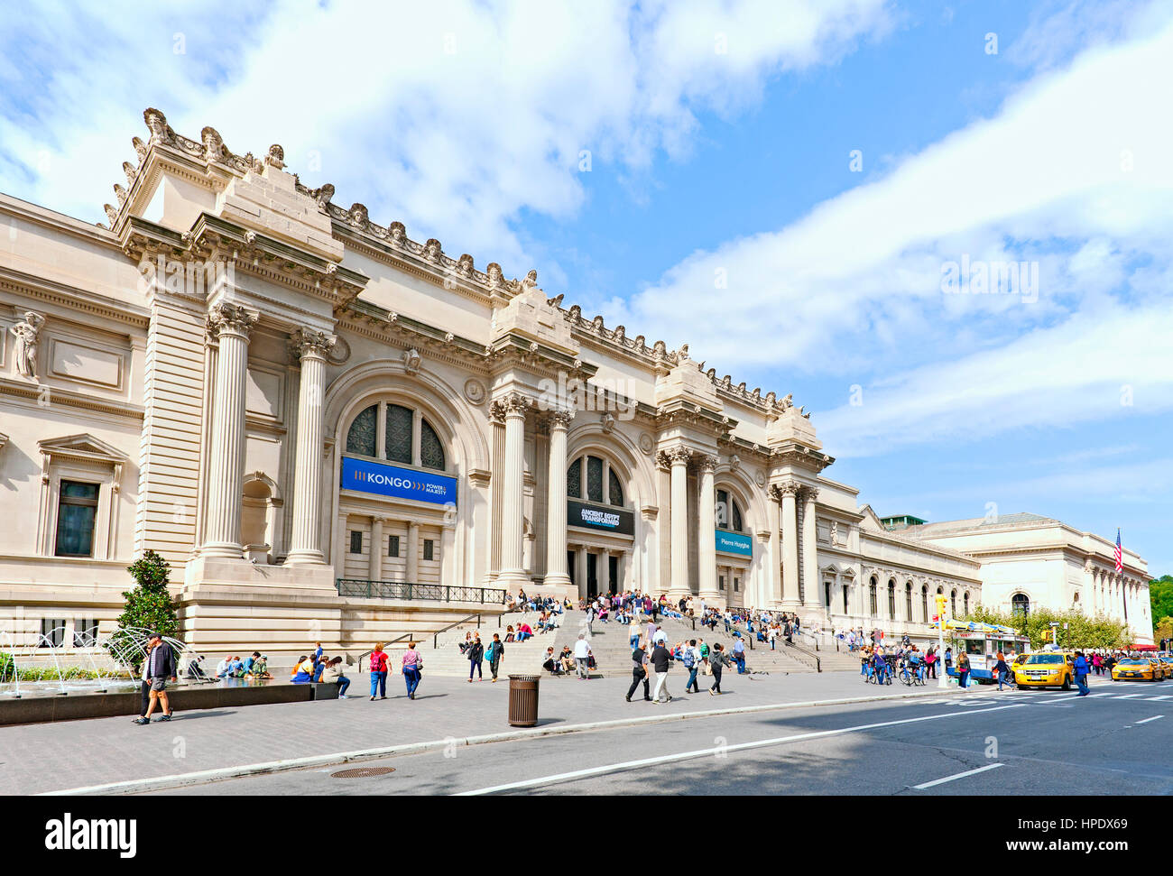 The Metropolitan Museum of Art, the Met Museum Exterior, Fifth Avenue, New York City Stock Photo