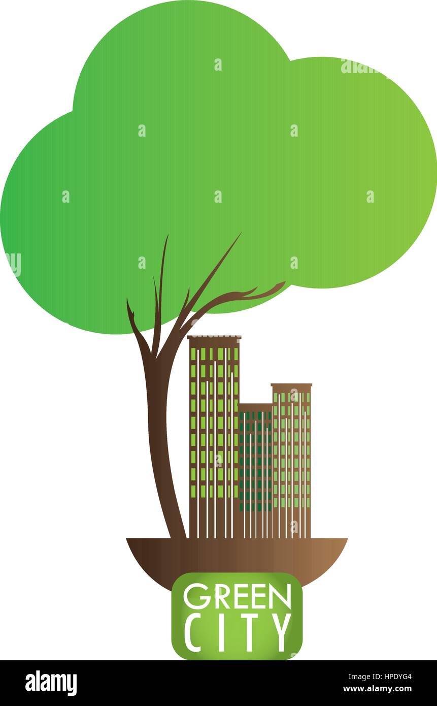 Green city illustration Stock Vector Image & Art - Alamy