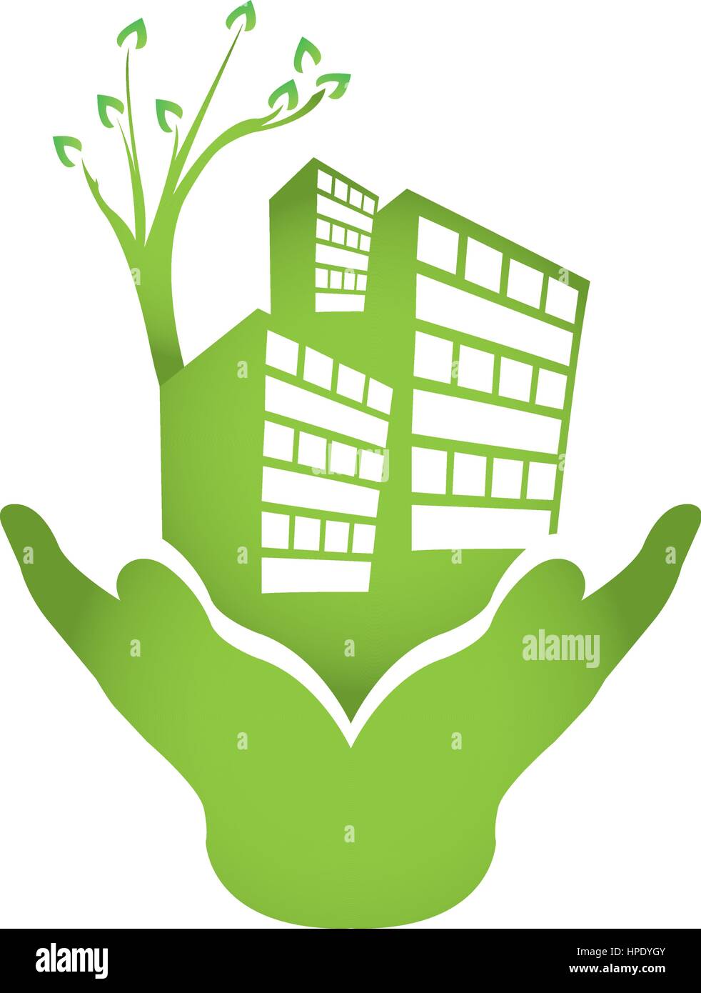 Green city illustration Stock Vector Image & Art - Alamy