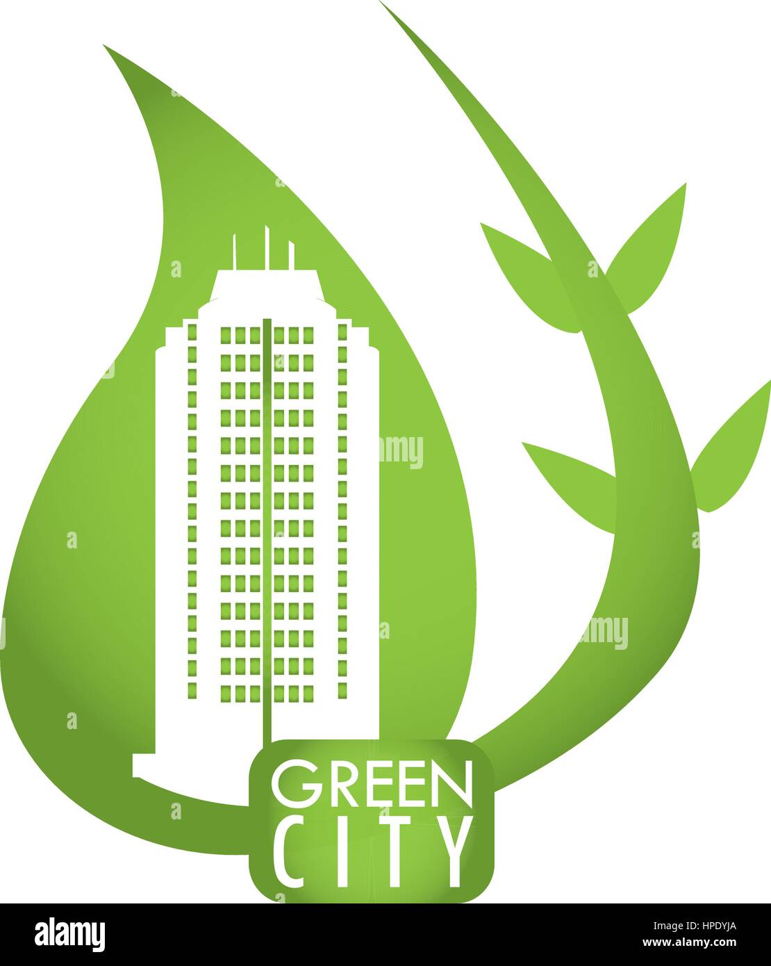 Green city illustration Stock Vector Image & Art - Alamy