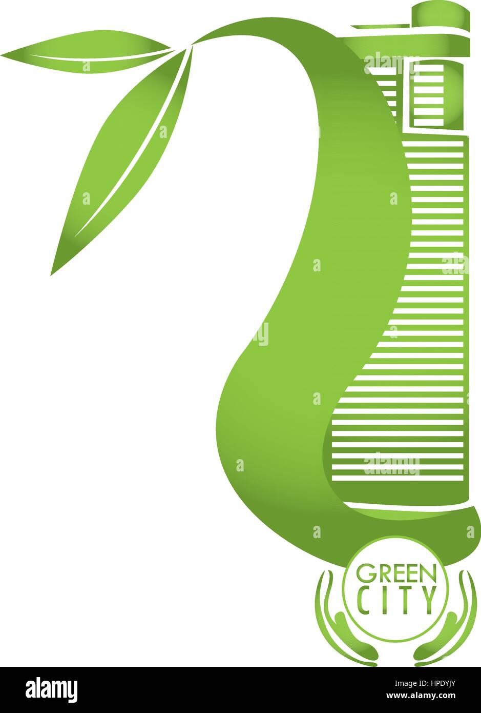 Green city illustration Stock Vector Image & Art - Alamy