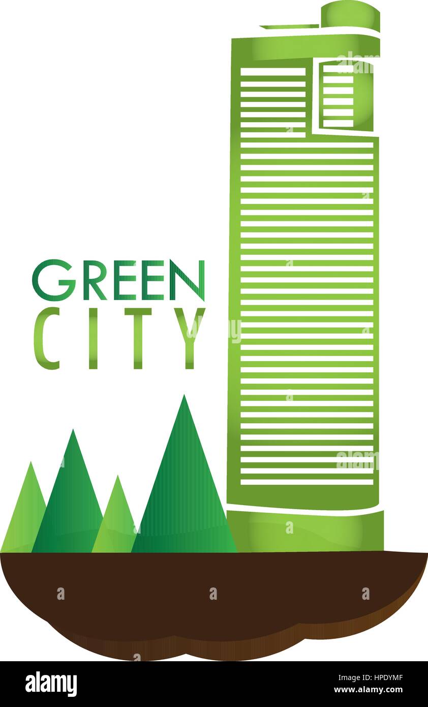 Green city illustration Stock Vector Image & Art - Alamy