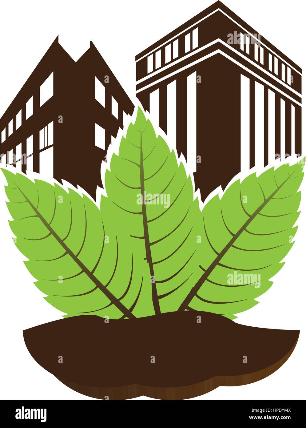 Green city illustration Stock Vector Image & Art - Alamy