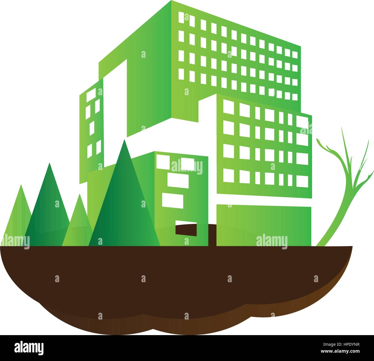 Green city illustration Stock Vector Image & Art - Alamy