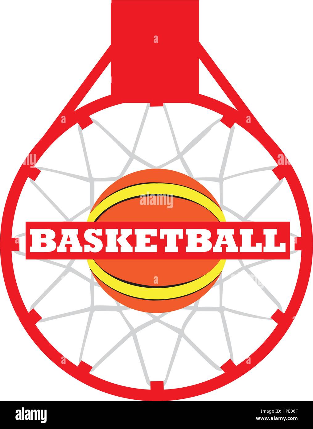 Isolated basketball emblem Stock Vector