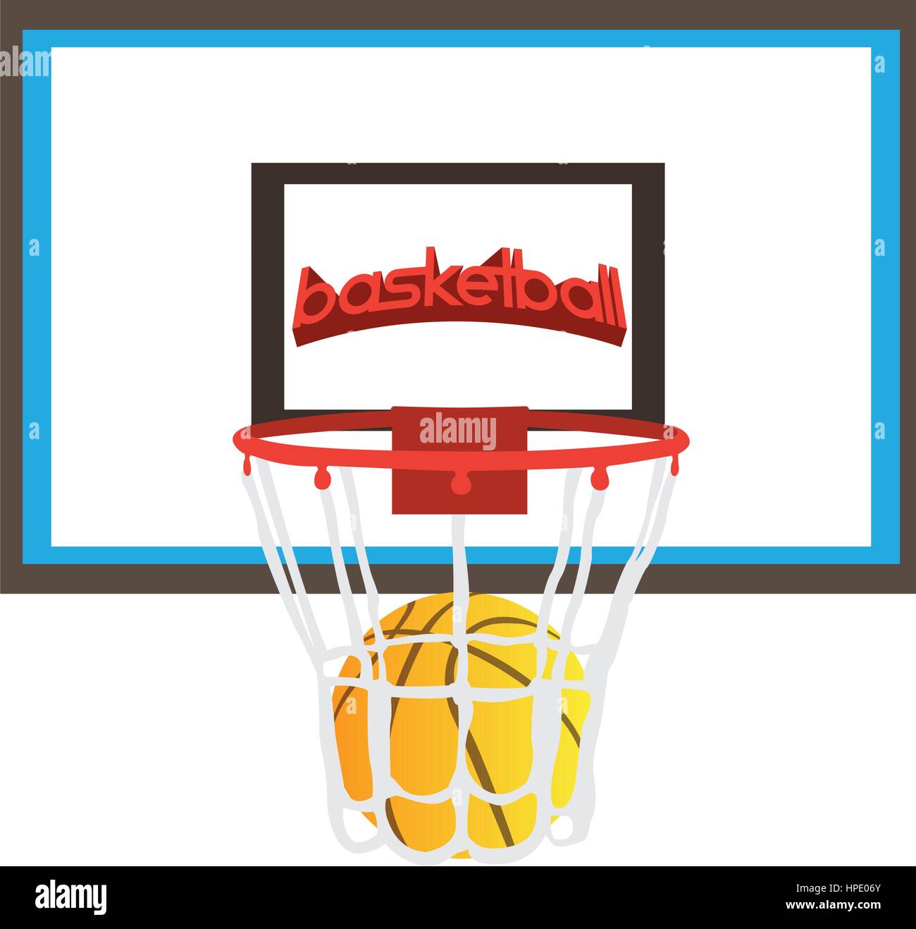 Isolated basketball emblem Stock Vector