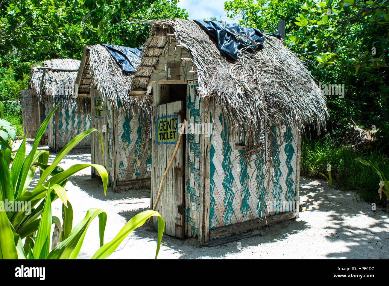 Toilets on Mystery Island Vanuatu Stock Photo